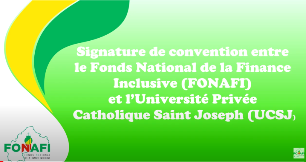 Signature de convention entre le FONAFI et et l’Université Privée Catholique Saint Joseph