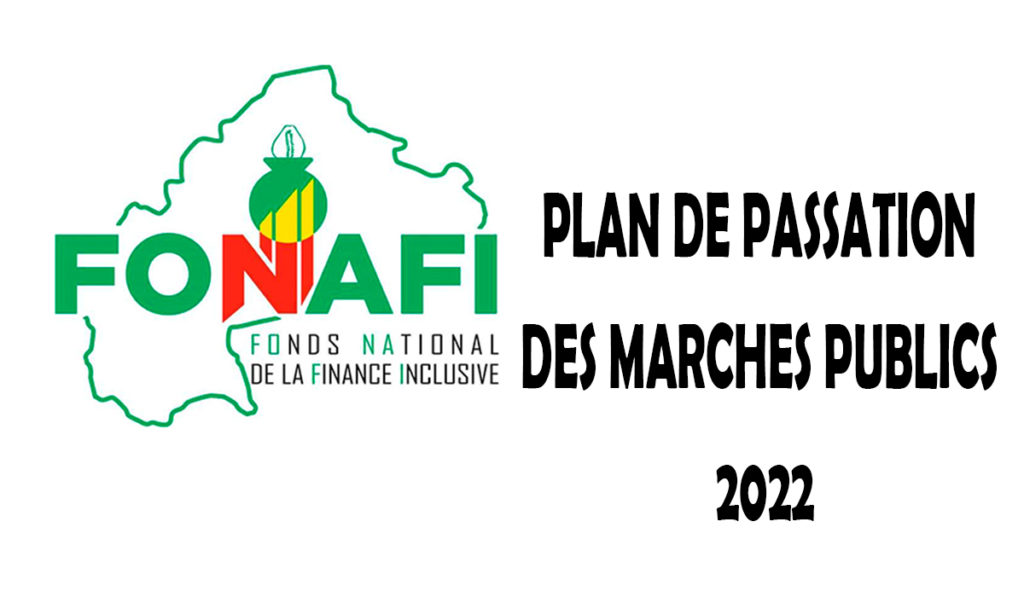 Plan de passation des marchés Publics 2022