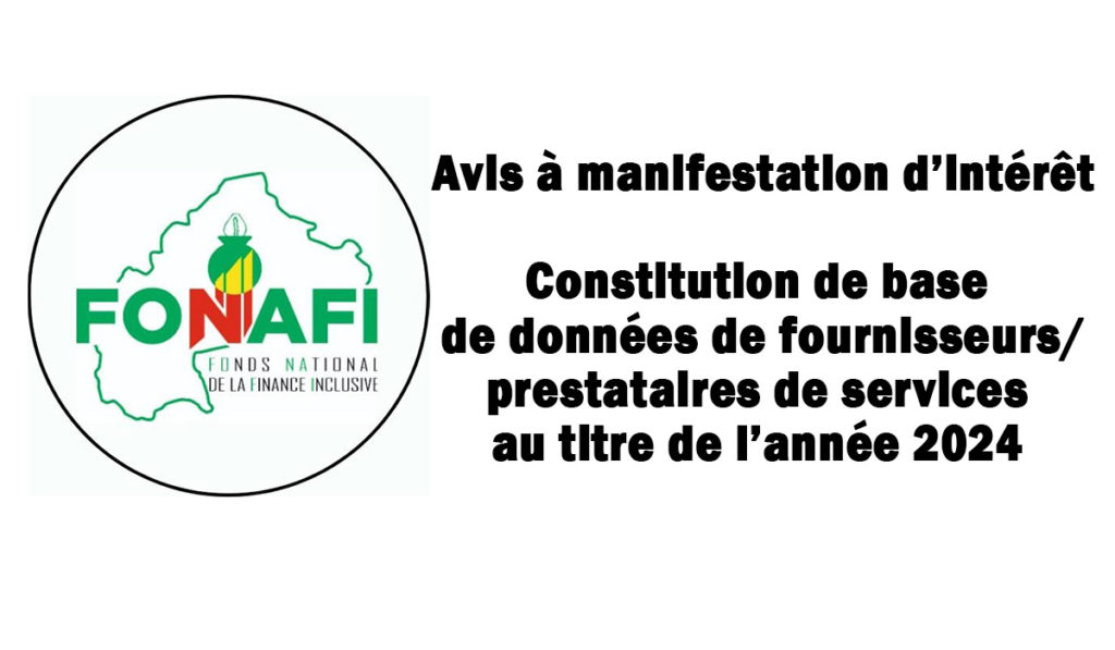 Constitution de base de données de fournisseurs/prestataires de services au titre de l’année 2024