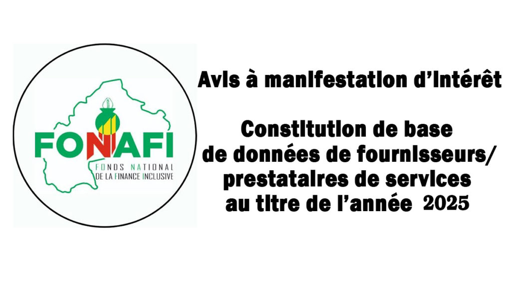 Avis à manifestation d’intérêt Constitution de base de données de fournisseurs/ prestataires de services au titre de l’année 2025